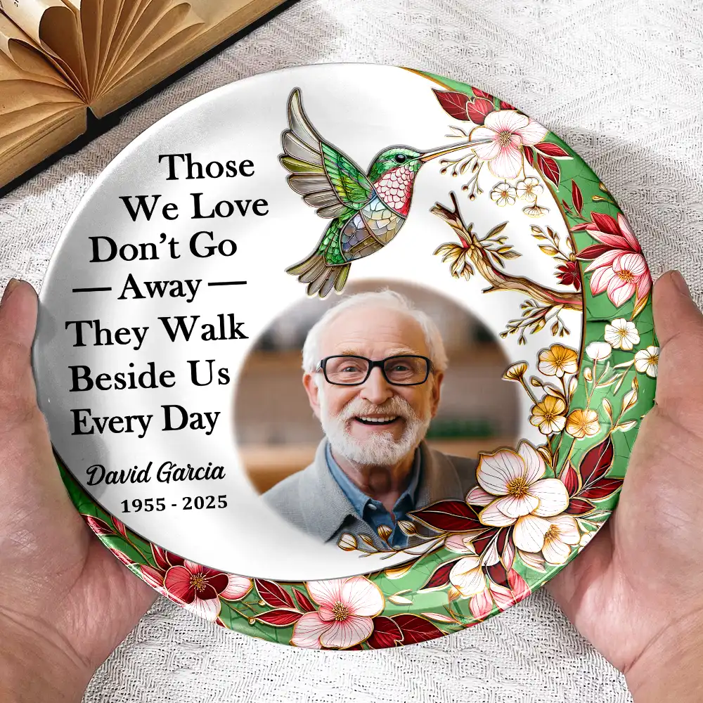 Custom Photo Memorial I'm Always With You - Personalized Ceramic Plate - Image 3