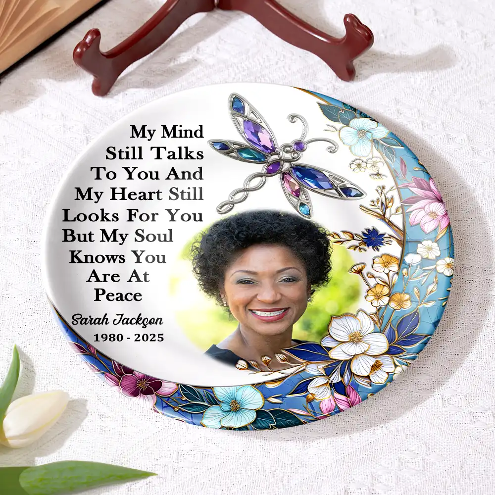 Custom Photo Memorial I'm Always With You - Personalized Ceramic Plate - Image 4