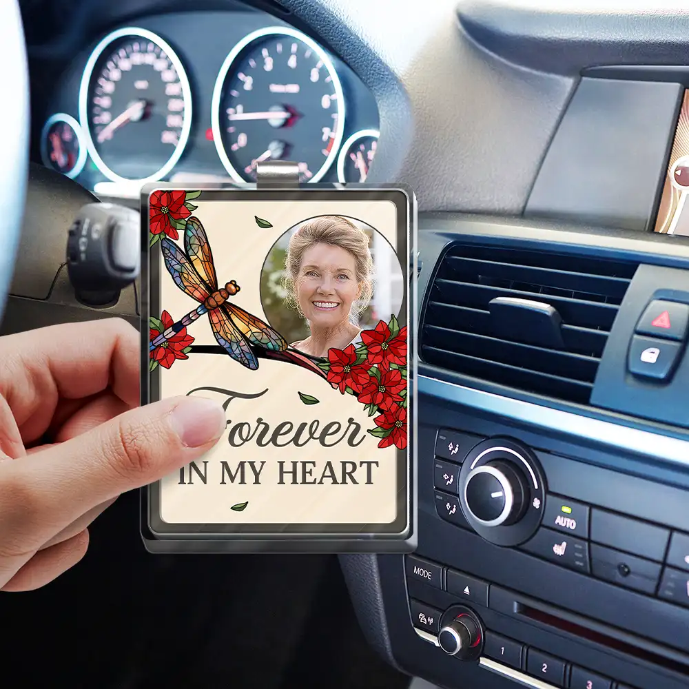 Custom Photo Memorial I'm Always With You - Personalized Custom Shaped Acrylic Car Visor Clip - Image 3