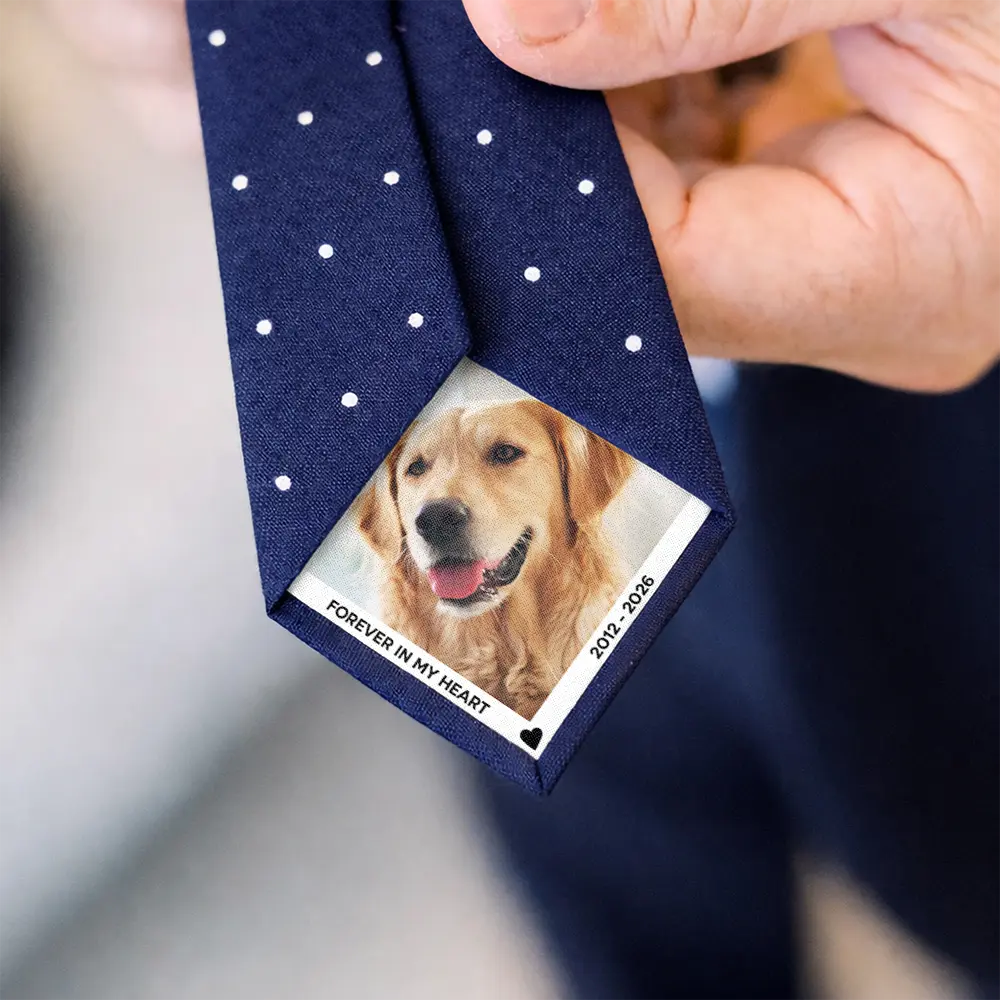 Custom Photo Memorial I'm Always With You - Personalized Fabric Tie Patch - Image 6