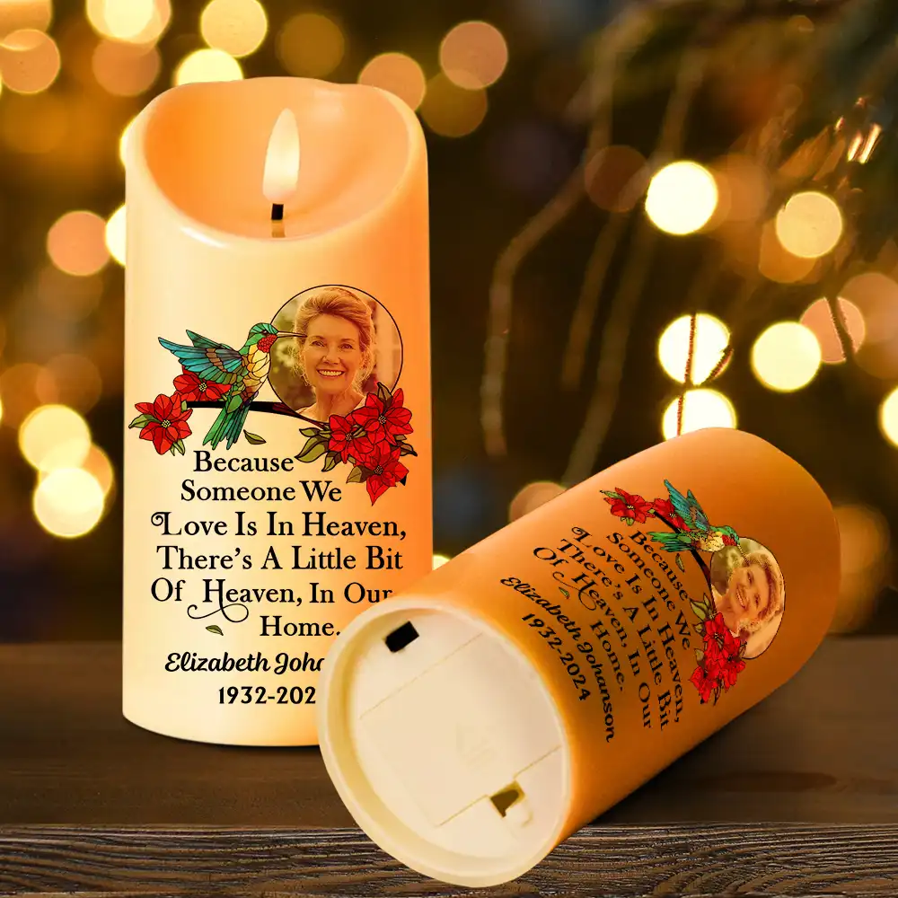 Custom Photo Memorial I'm Always With You - Personalized Flameless LED Candle - Image 4