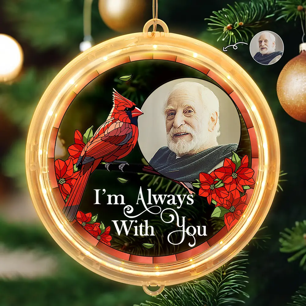 Custom Photo Memorial I'm Always With You - Personalized LED Pendant Light