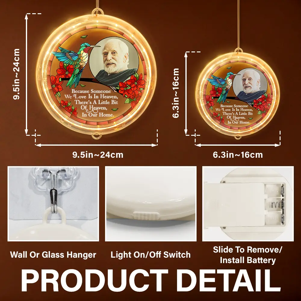 Custom Photo Memorial I'm Always With You - Personalized LED Pendant Light - Image 6