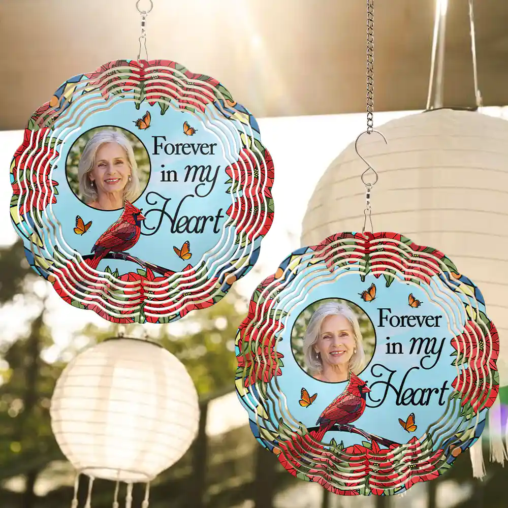 Custom Photo Memorial I'm Always With You - Personalized Wind Spinner - Image 2