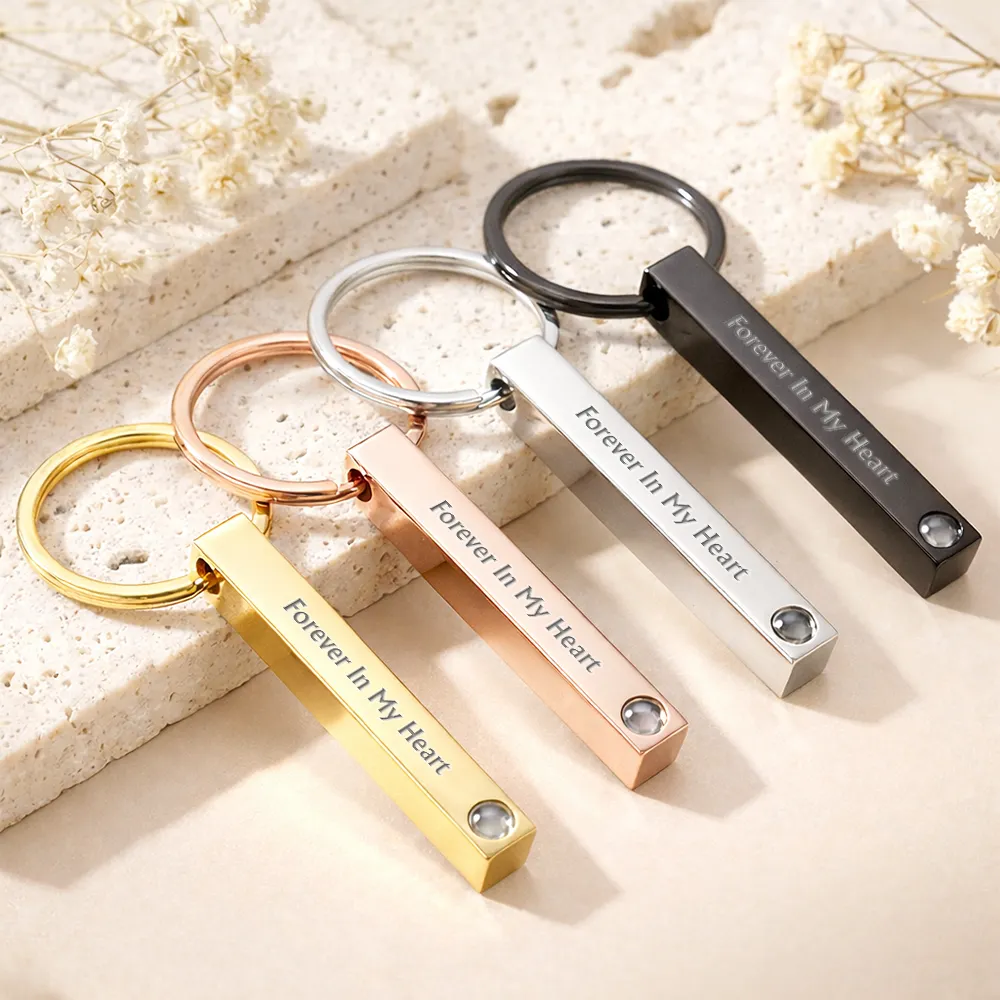 Custom Photo Memorial In Loving Memory Family And Pet - Personalized Photo Projection Keychain - Image 2