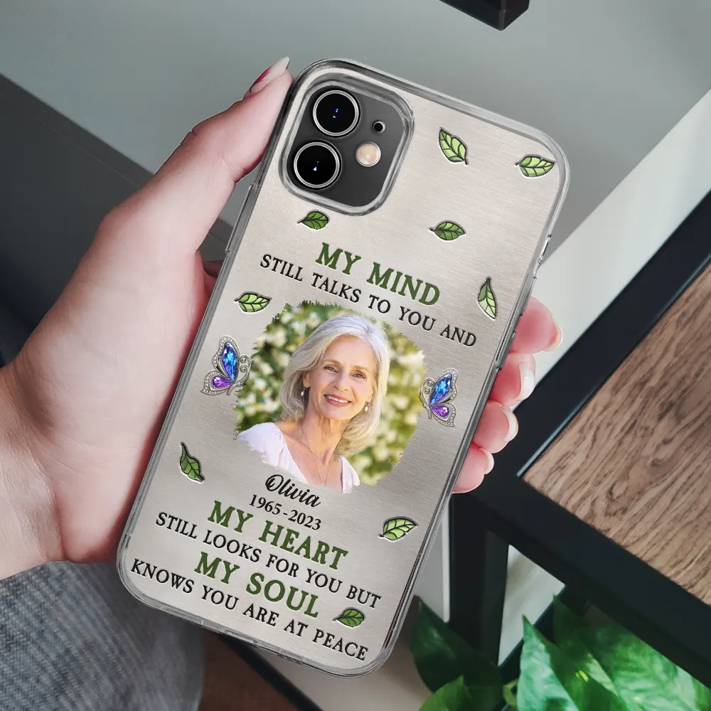 Custom Photo Memorial My Mind Still Talks To You - Personalized Clear Phone Case - Image 7