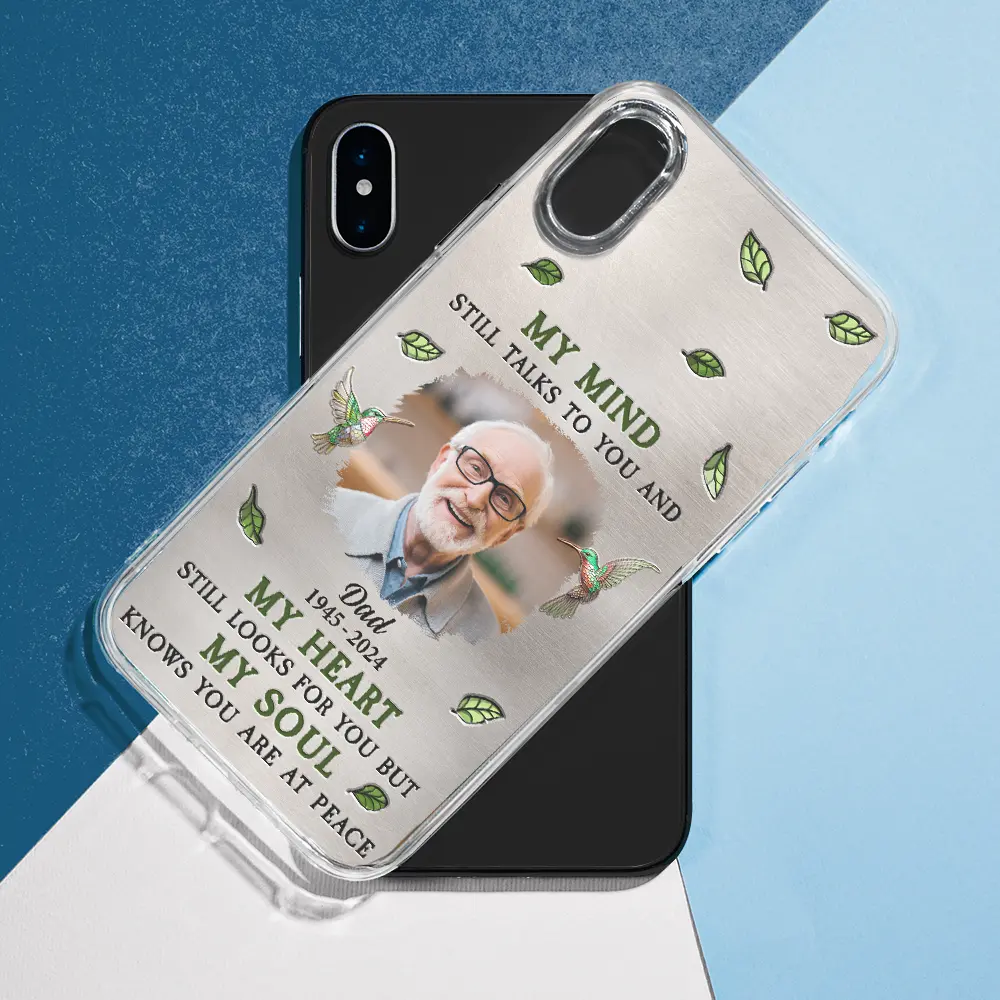 Custom Photo Memorial My Mind Still Talks To You - Personalized Clear Phone Case - Image 8