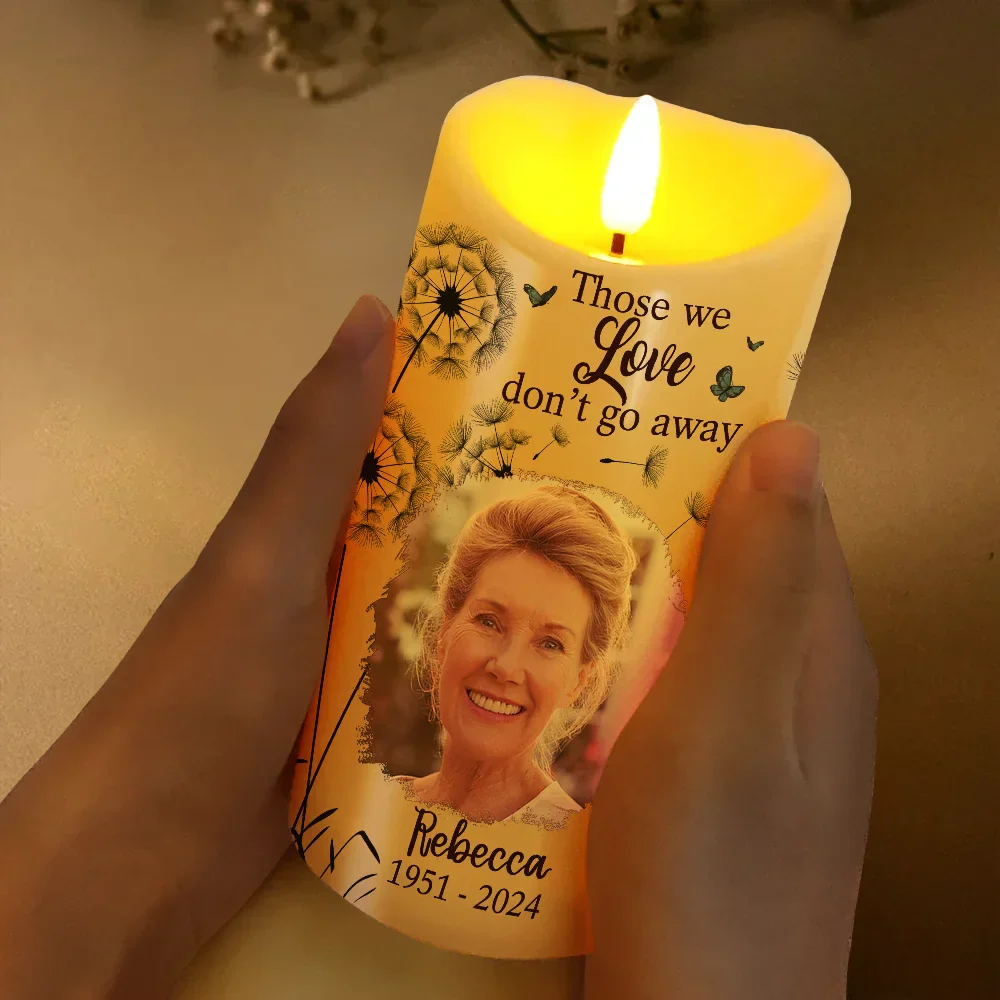 Custom Photo Memorial Still Loved Still Missed And Very Dear - Personalized Flameless LED Candle - Image 3
