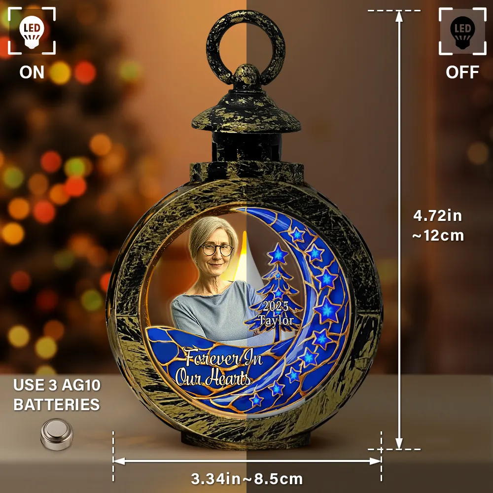 Custom Photo Memorial The Starry Moon I'm Always With You - Personalized Candlelight Lantern Ornament - Image 4