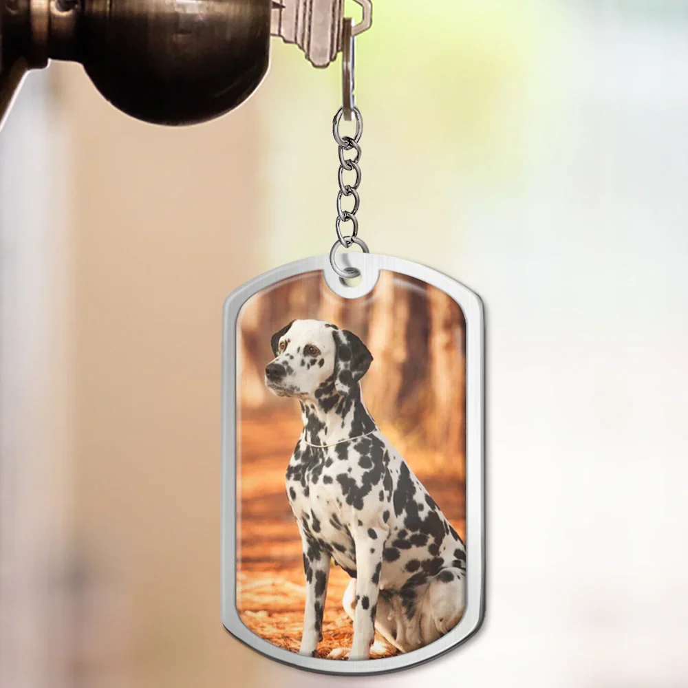 Custom Photo Memorial When Tomorrow Starts - Personalized Aluminum Keychain - Image 3