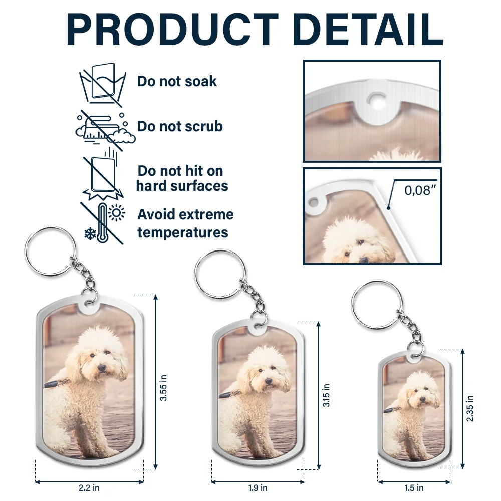 Custom Photo Memorial When Tomorrow Starts - Personalized Aluminum Keychain - Image 5