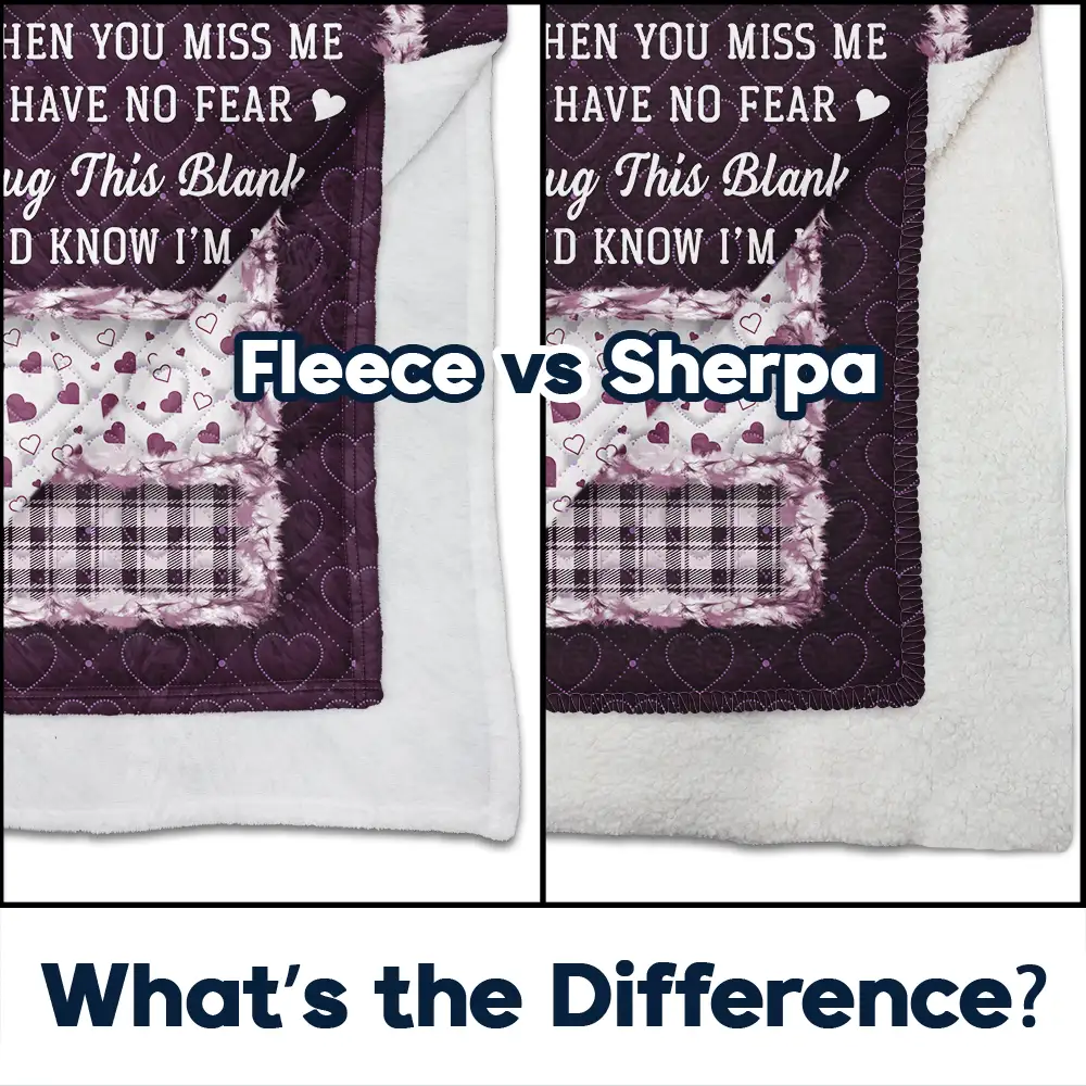 Custom Photo Memorial When You Really Miss Me Hug This Blanket - Personalized Wearable Blanket - Image 6