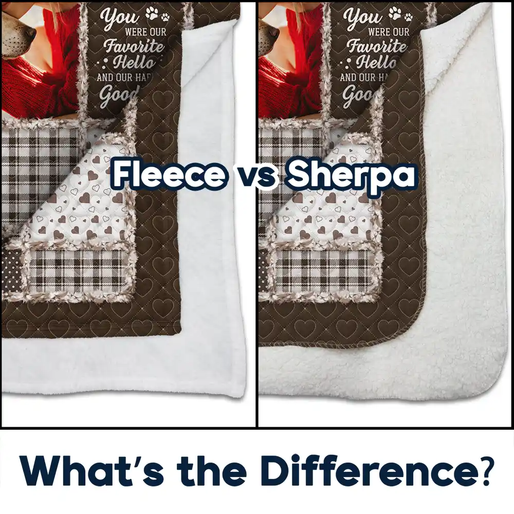 Custom Photo Memorial You Were My Favorite Hello And Hardest Goodbye - Personalized Fleece Blanket, Sherpa Blanket - Image 4