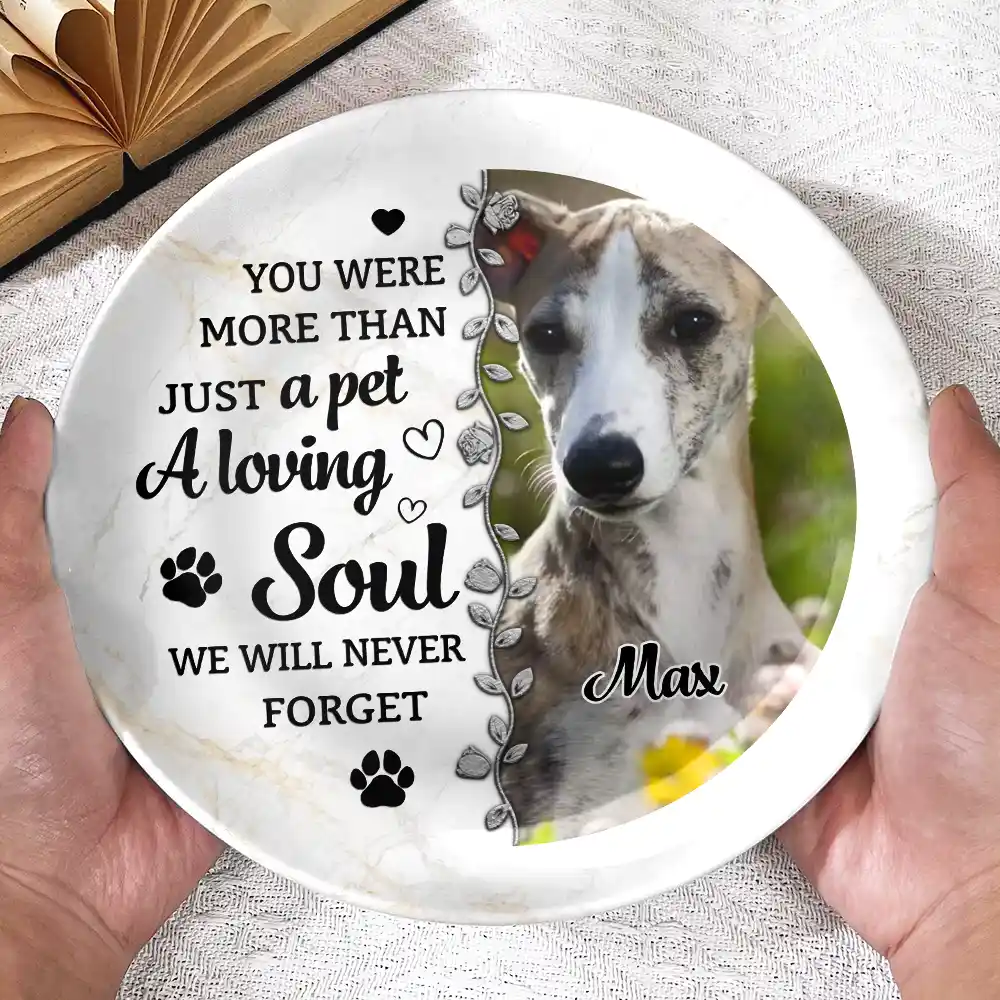Custom Photo Memorial You Were My Favorite Hello And My Hardest Goodbye - Personalized Ceramic Plate - Image 3