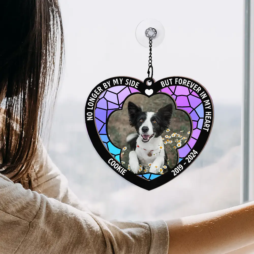 Custom Photo Memorial You Were My Favorite Hello And My Hardest Goodbye - Personalized Window Hanging Suncatcher Ornament - Image 4