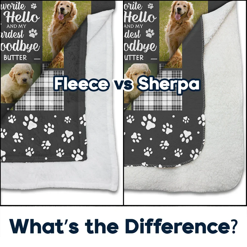 Custom Photo Memorial You Were My Favorite Pet Lover - Personalized Fleece Blanket, Sherpa Blanket - Image 4