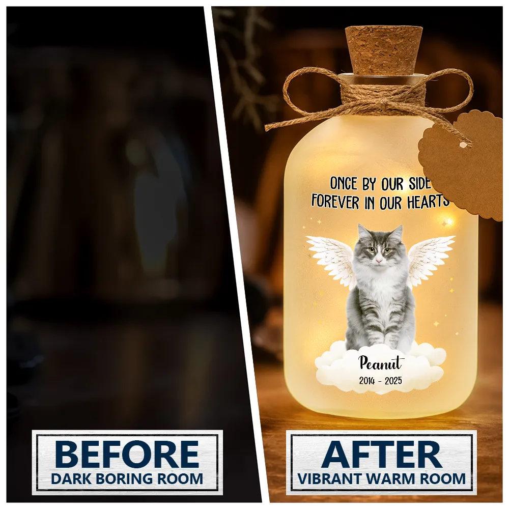 Custom Photo Memorial Your Light Will Always Shine In My Heart - Personalized Short Bottle Light - Image 3