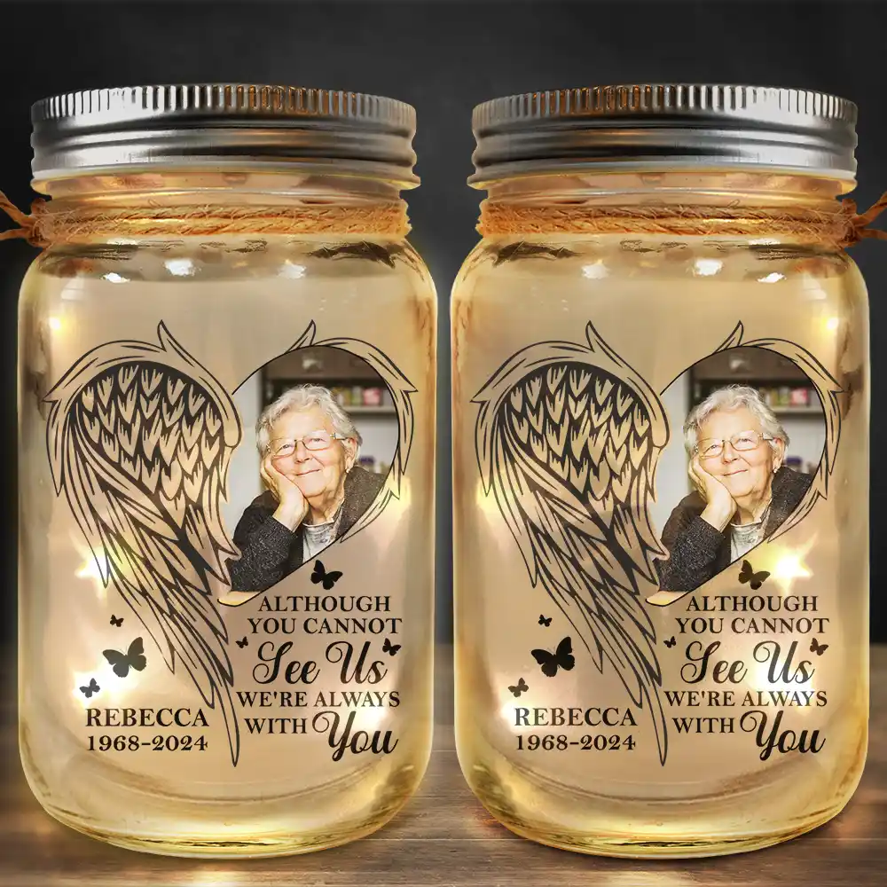 Custom Photo Memorial Your Light Will Always Shine In Our Hearts - Personalized Mason Jar Light - Image 2