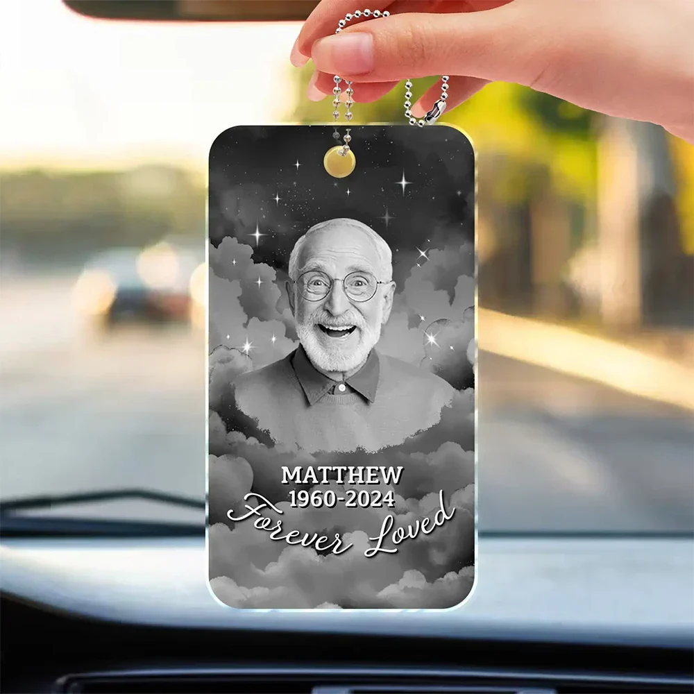 Custom Photo Memorial Your Wings Were Ready - Personalized Acrylic Car Hanger - Image 4
