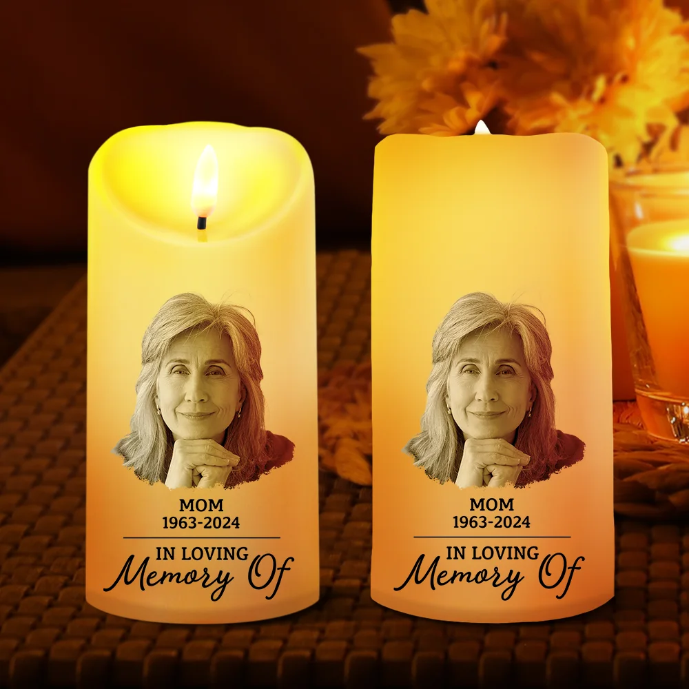 Custom Photo Memorial Your Wings Were Ready - Personalized Flameless LED Candle - Image 3