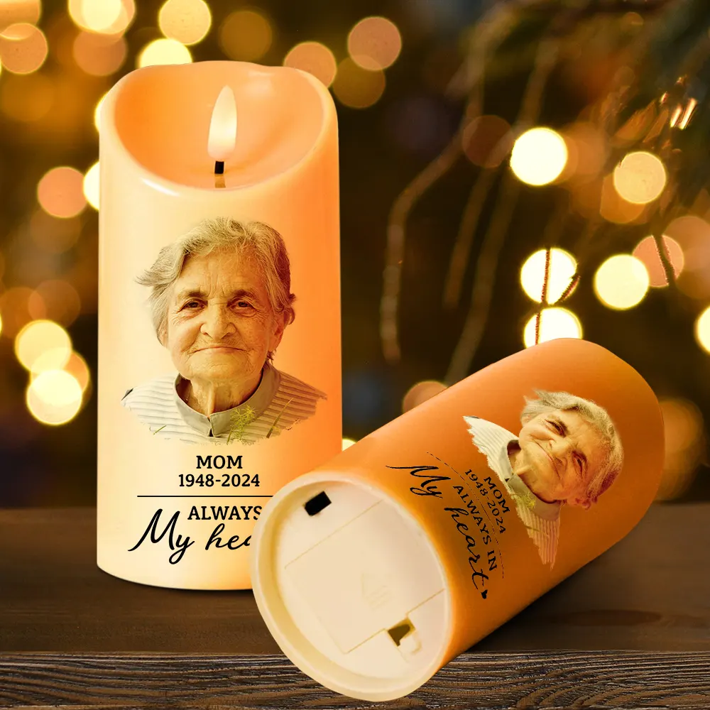 Custom Photo Memorial Your Wings Were Ready - Personalized Flameless LED Candle - Image 5
