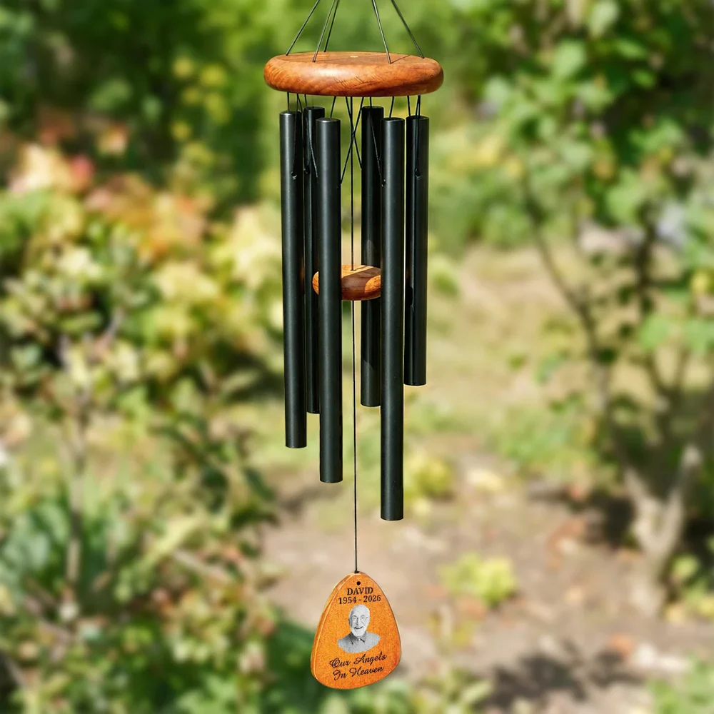 Custom Photo Memorial Your Wings Were Ready - Personalized Wind Chime - Image 7