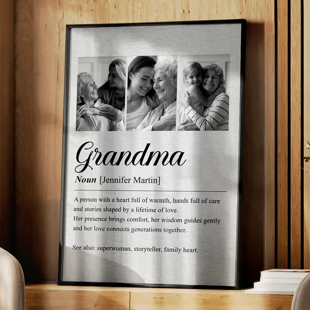 Custom Photo Mom Dad Grandma Grandpa Definition - Personalized Poster - Image 4