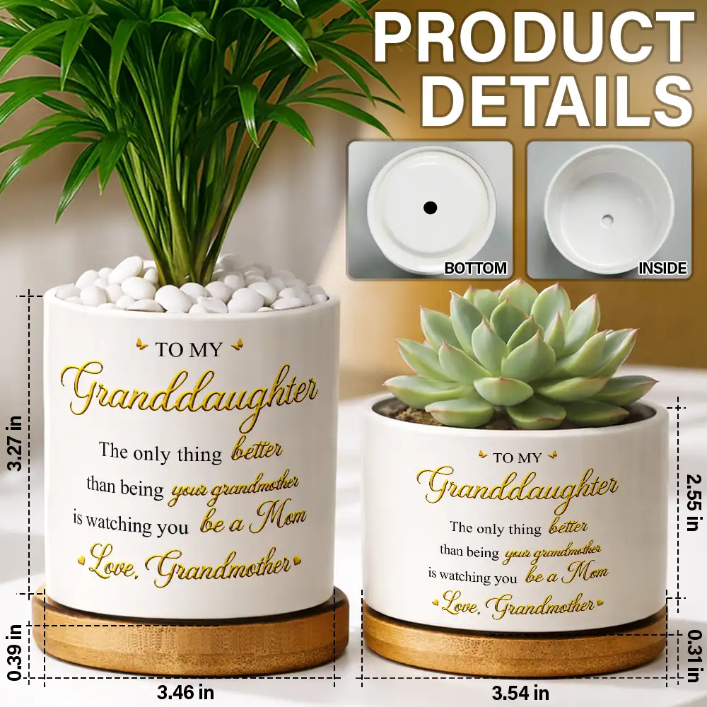 Custom Photo Mom Daughter The Only Thing Better Than Being Your Mother - Personalized Ceramic Plant Pot - Image 5