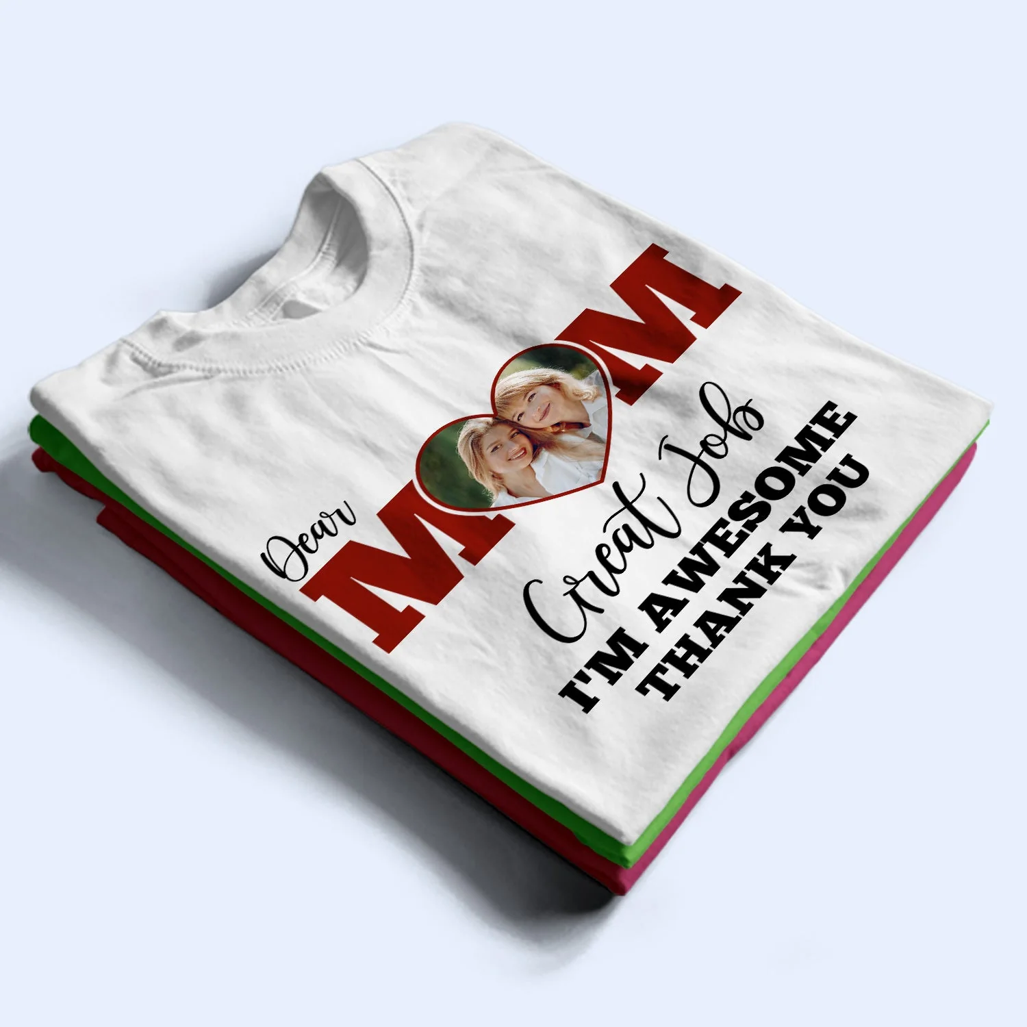 Custom Photo Mom I Love You To The Moon And Back - Gift For Mother - Personalized T Shirt - Image 2
