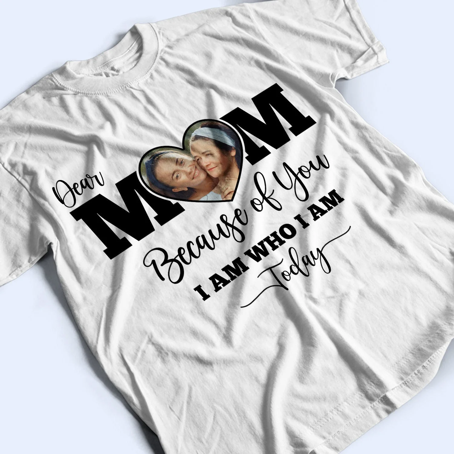 Custom Photo Mom I Love You To The Moon And Back - Gift For Mother - Personalized T Shirt - Image 3