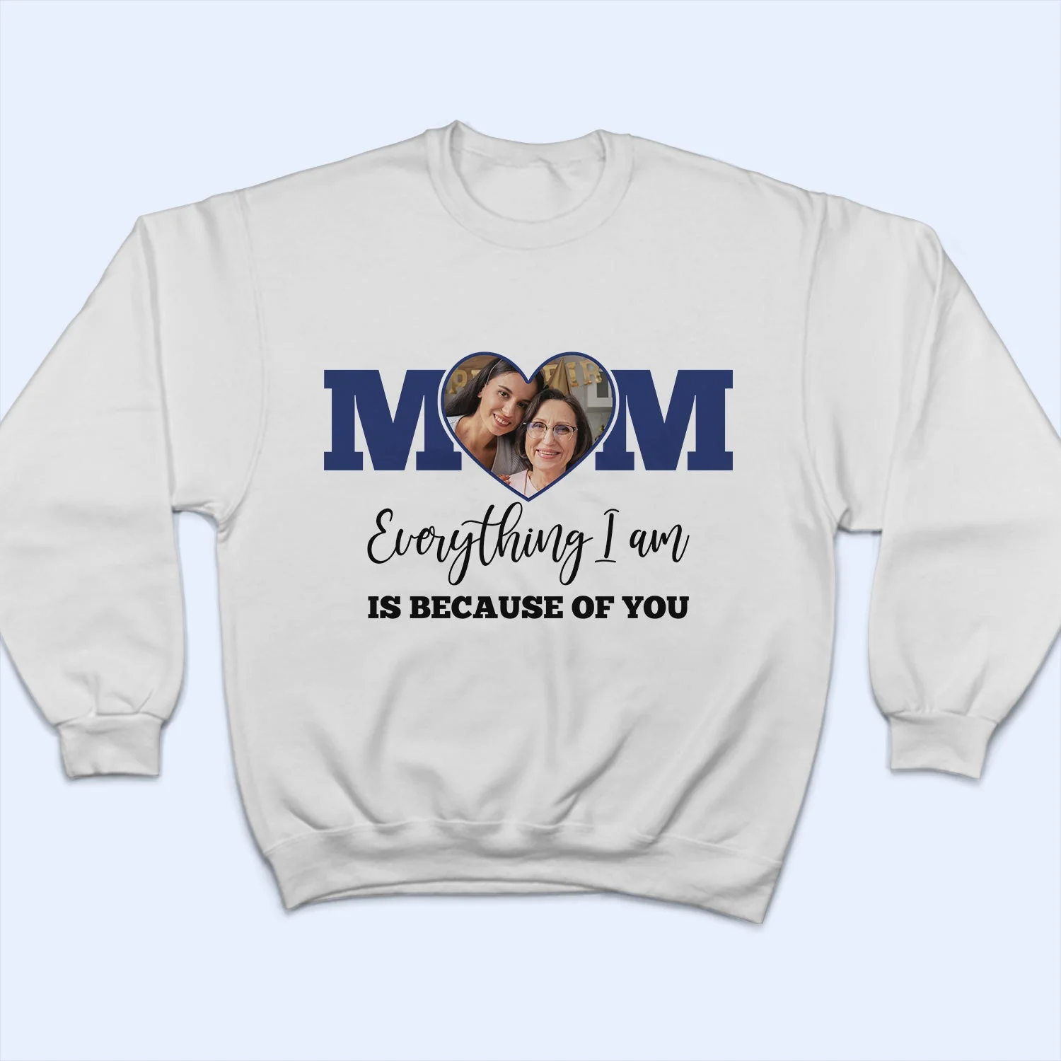 Custom Photo Mom I Love You To The Moon And Back - Gift For Mother - Personalized T Shirt - Image 5