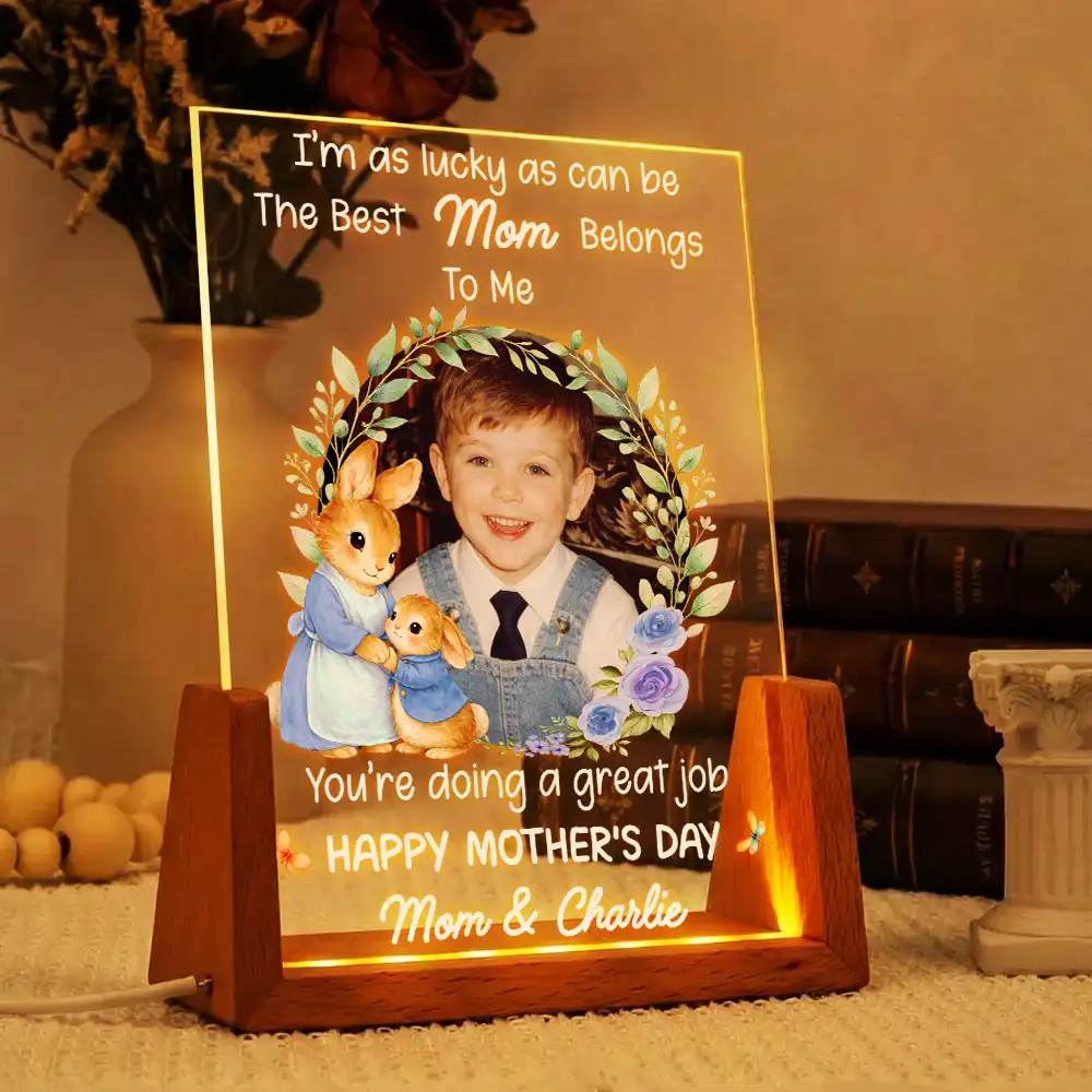 Custom Photo Mommy You're Doing A Great Job - Personalized Night Light - Image 4