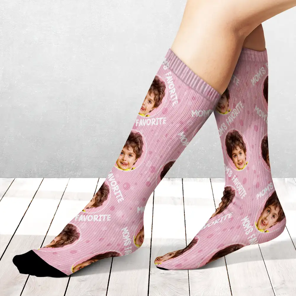 Custom Photo Mom's Favorite - Personalized Socks - Image 2