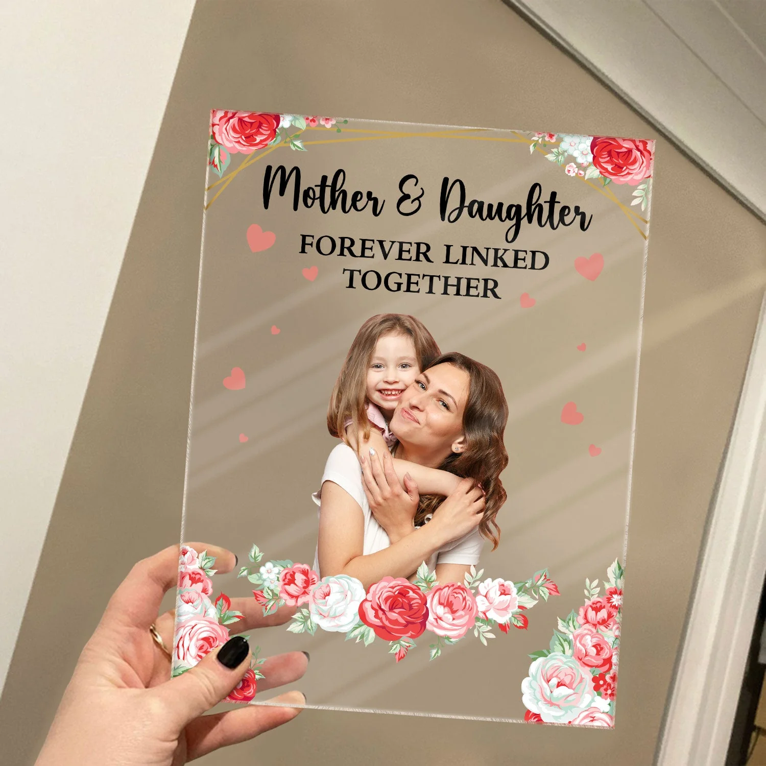 Custom Photo Mother And Children Forever Link - Loving Gift For Mom, Grandma, Nana - Personalized Vertical Rectangle Acrylic Plaque - Image 5