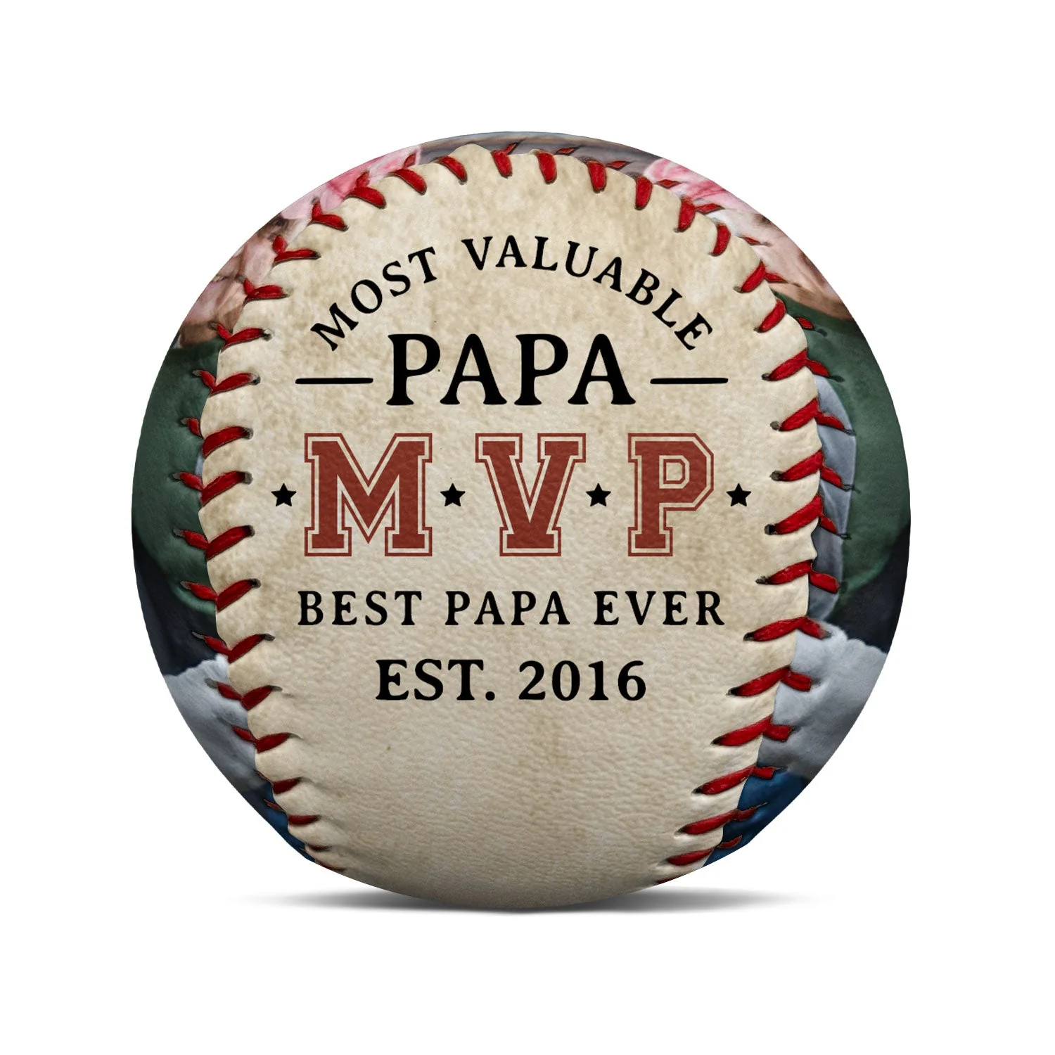 Custom Photo MVP Most Valuable Papa - Gift For Dad, Father, Grandpa, Sport Fans - Personalized Baseball, Softball - Image 2