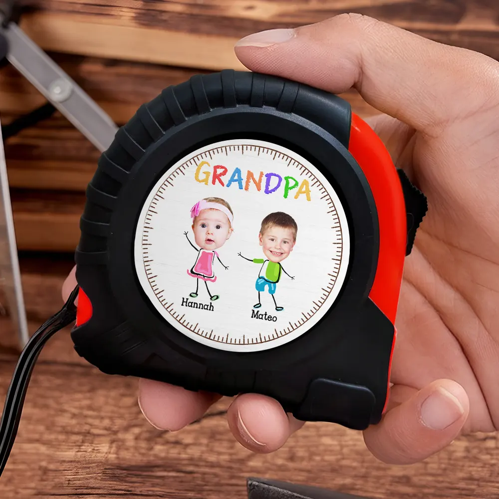 Custom Photo My Children Call Me Daddy Papa - Personalized Tape Measure - Image 4