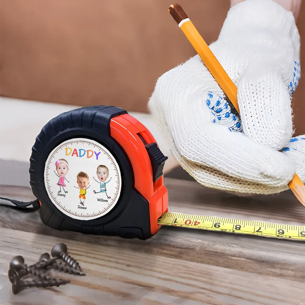 Custom Photo My Children Call Me Daddy Papa - Personalized Tape Measure - Image 5