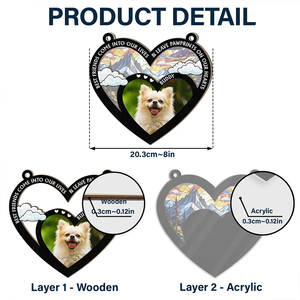 Custom Photo My Favorite Hello And Hardest Goodbye - Personalized Window Hanging Suncatcher Ornament - Image 5