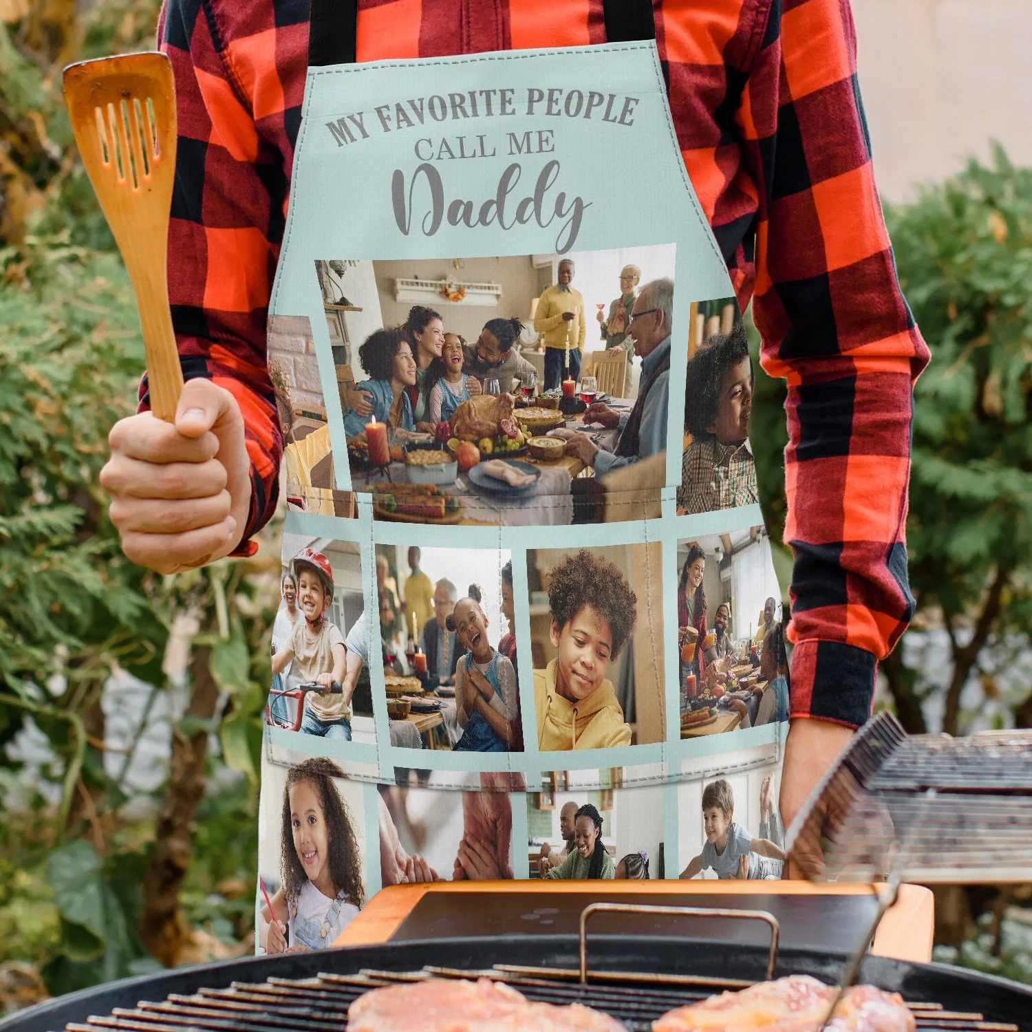 Custom Photo My Favorite People Call Me - Gift For Mother, Grandma - Personalized Apron - Image 3