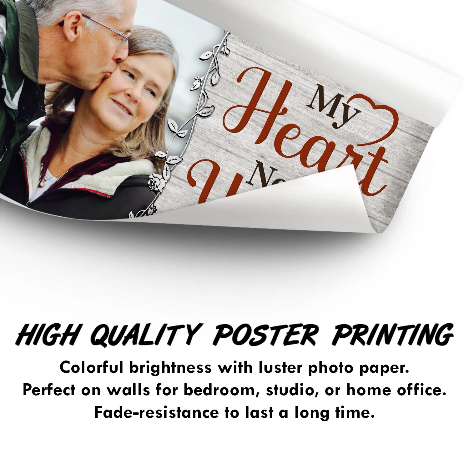 Custom Photo My Favorite Place In All The World Is Next To You - Gift For Couples - Personalized Custom Poster - Image 3