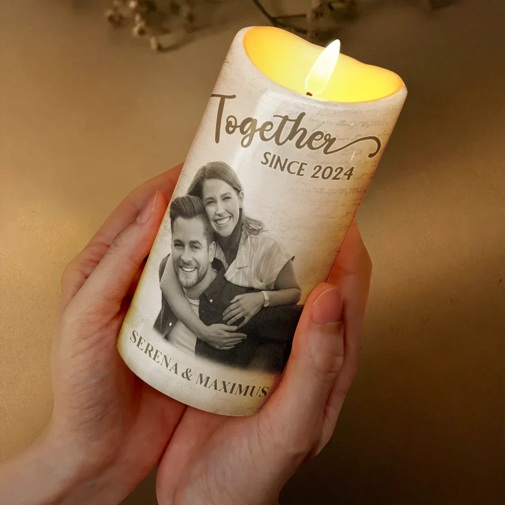 Custom Photo My Favorite Place In All The World - Personalized Flameless LED Candle - Image 4