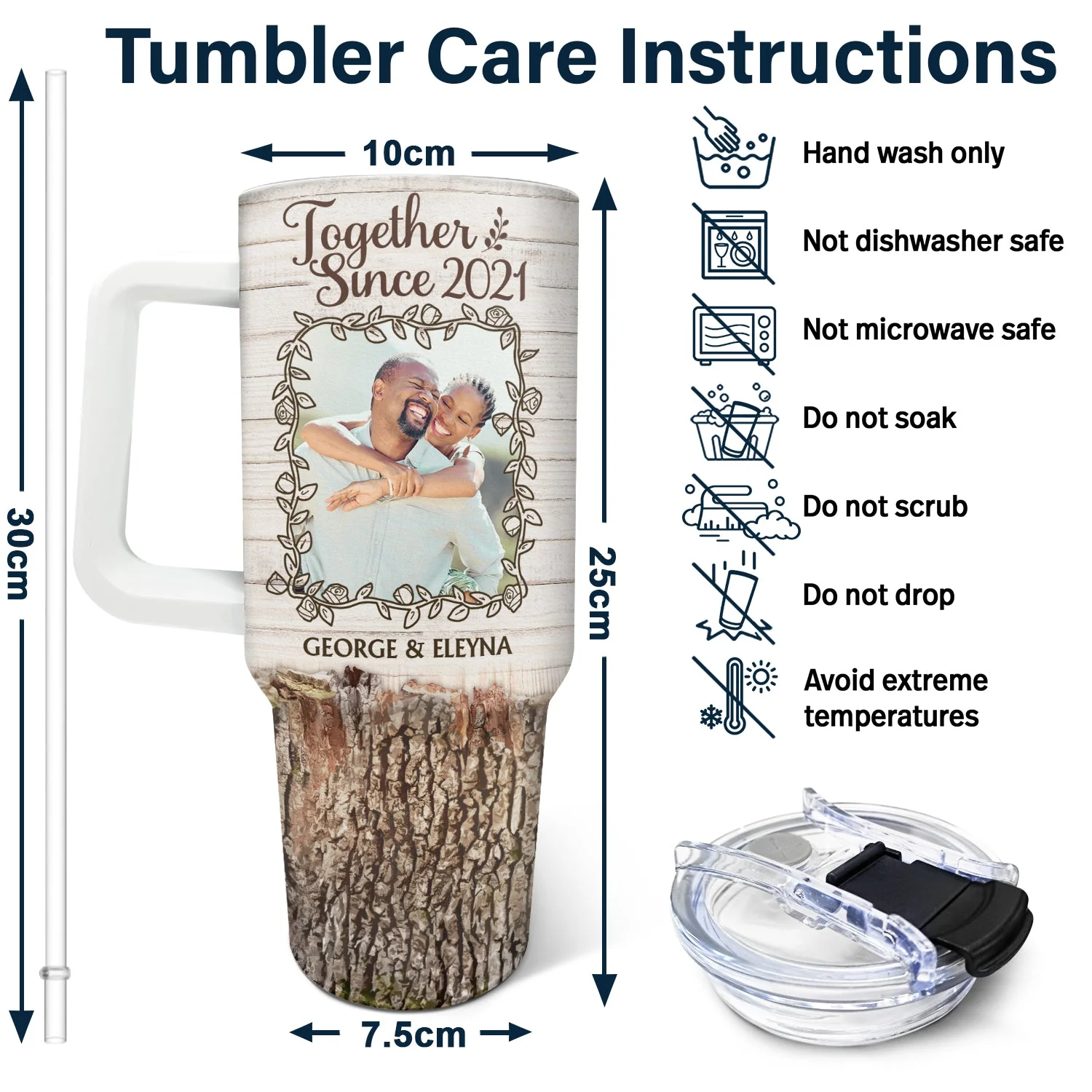 Custom Photo My Favorite Place Is Next To You - Gift For Couples - Personalized 40oz Tumbler With Straw - Image 6