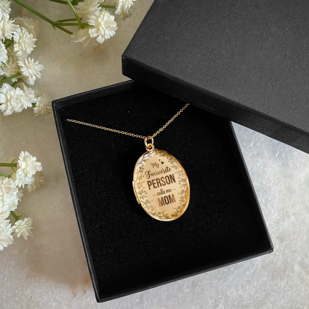 Custom Photo My Favourite People Call Me Mum - Personalised Locket Necklace - Image 5