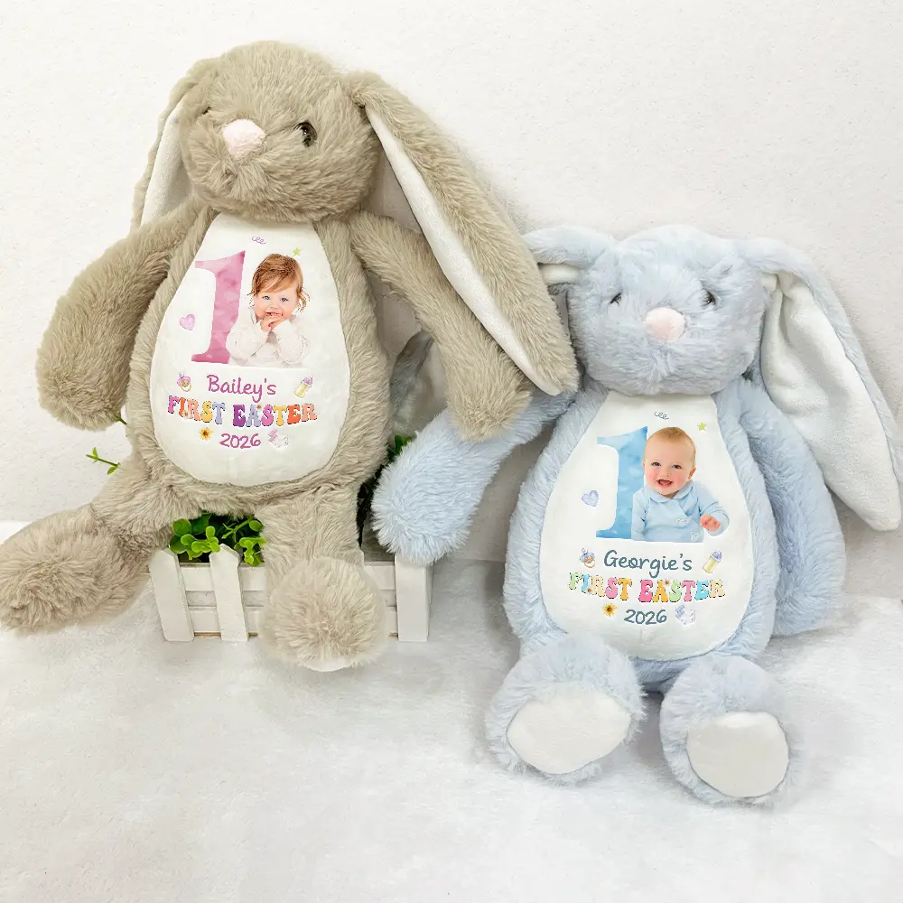 Custom Photo My First Easter - Personalized Soft Toy Bunny - Image 4