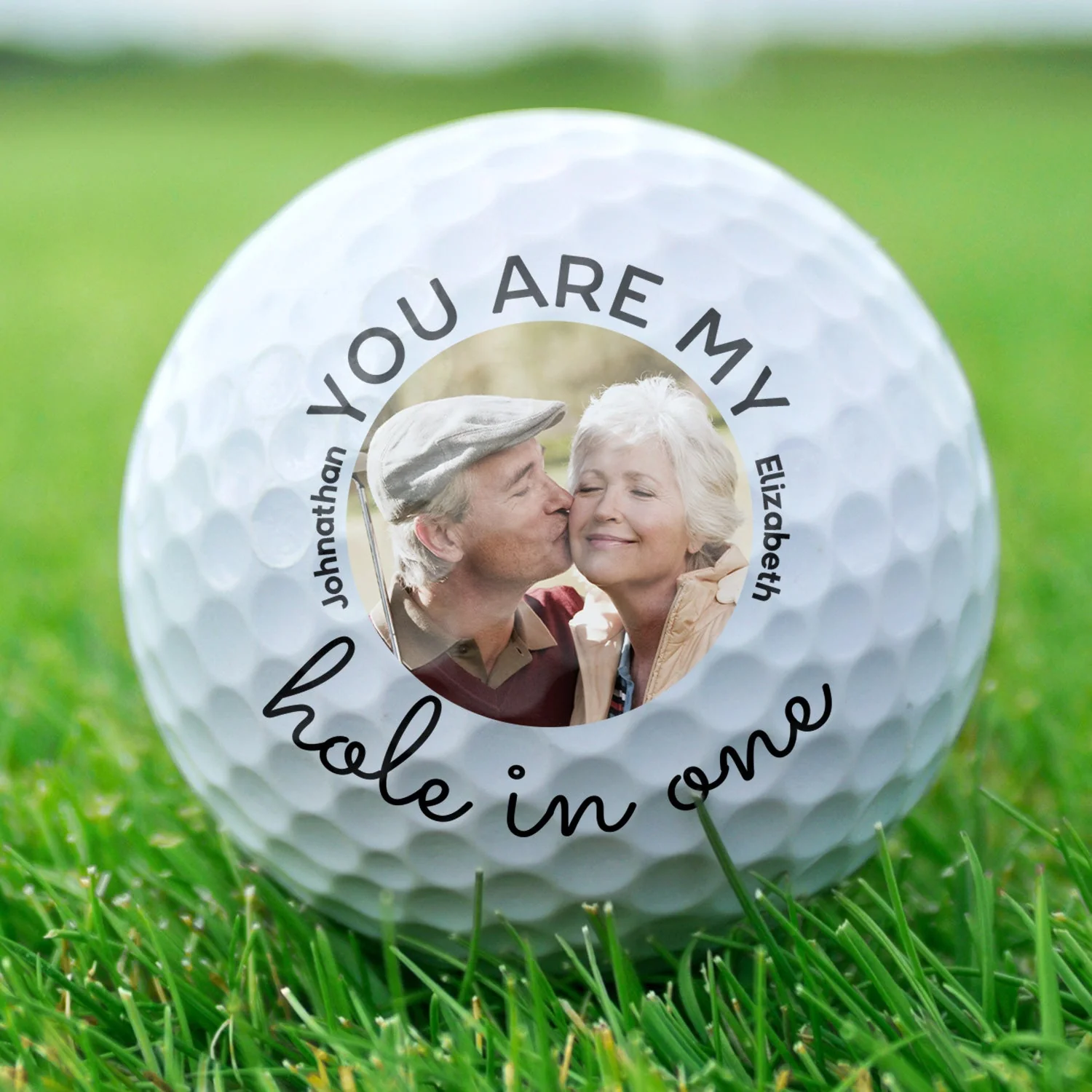 Custom Photo My Hole In One - Gift For Golf Lover, Golfer, Husband, Boyfriend, Dad, Couples - Personalized Golf Ball - Image 2