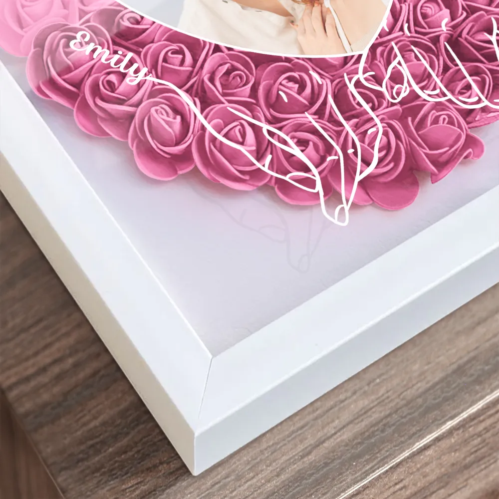 Custom Photo My Missing Piece - Personalized Flower Shadow Box - Image 4