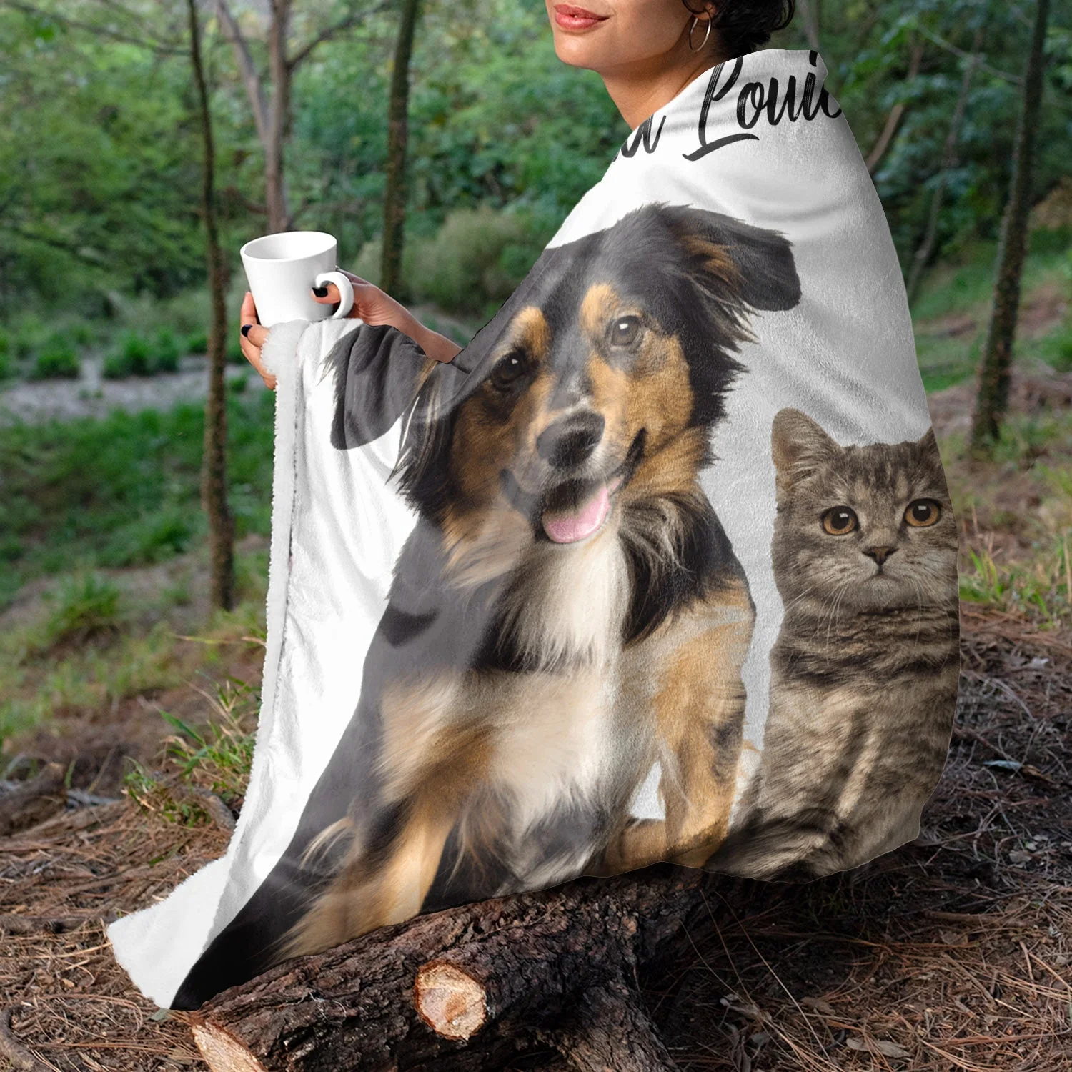 Custom Photo & Name Pet Blanket - Gift For Pet Lovers - Personalized Fleece Blanket - Image 7