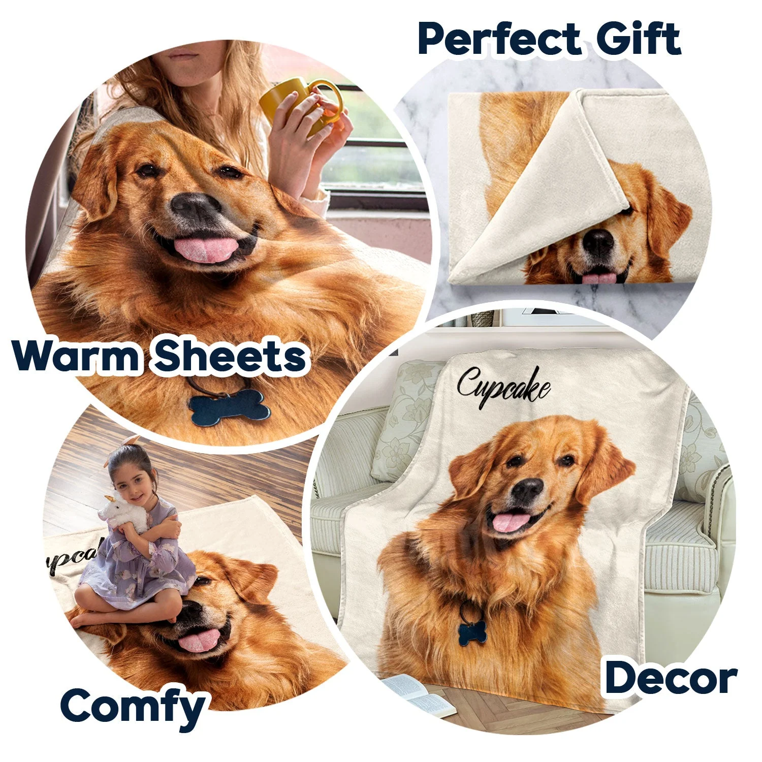 Custom Photo & Name Pet Blanket - Gift For Pet Lovers - Personalized Fleece Blanket - Image 8