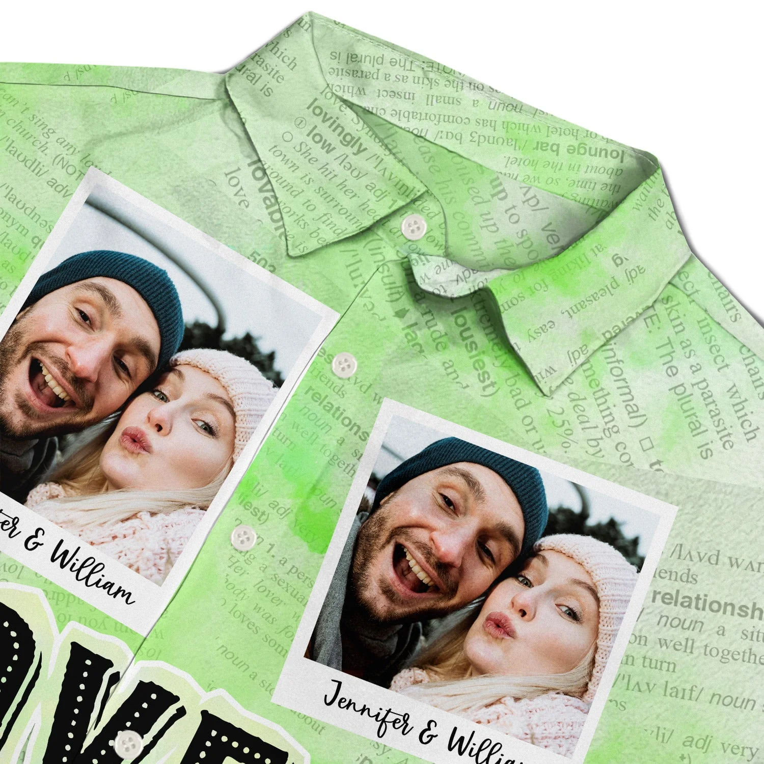 Custom Photo Newspaper Funny Love - Gift For Couples, Husband, Boyfriends - Personalized Hawaiian Shirt - Image 3