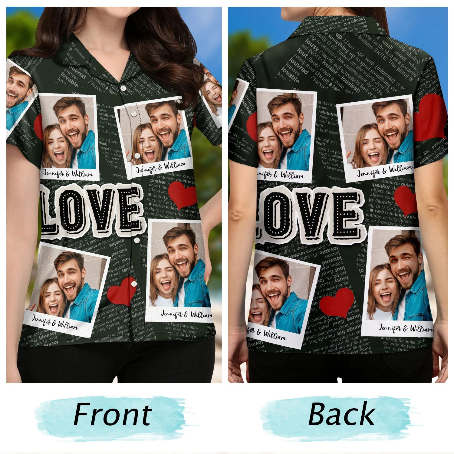 Custom Photo Newspaper Funny Love - Gift For Couples, Husband, Boyfriends - Personalized Hawaiian Shirt - Image 5